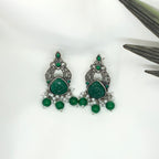 Sleek Ruby Oxidised Earings