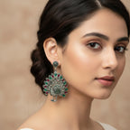 Multicolor peacock Motif Earrings