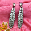 Vintage Oxidised Leaf Earrings