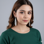 Vintage Oxidised Leaf Earrings