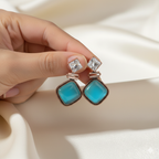 Chic N Stylish Aqua Small Earrings