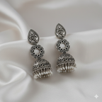 Leaf Stud with Dome Jhumkas