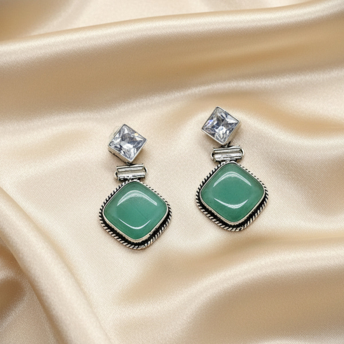 Chic N Stylish Aqua Small Earrings