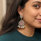 Blush Elegance Dangler Earrings