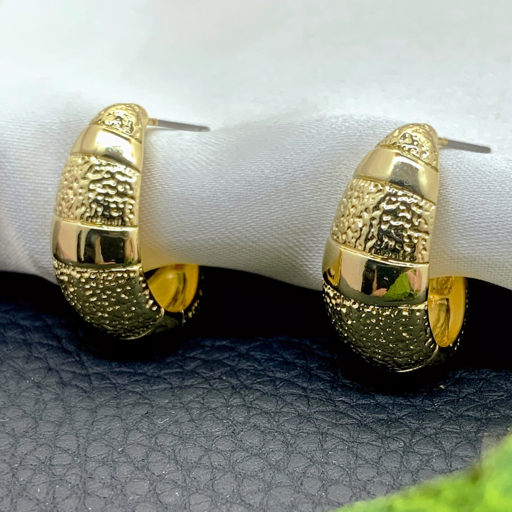 Half Hoop Gold Earrings