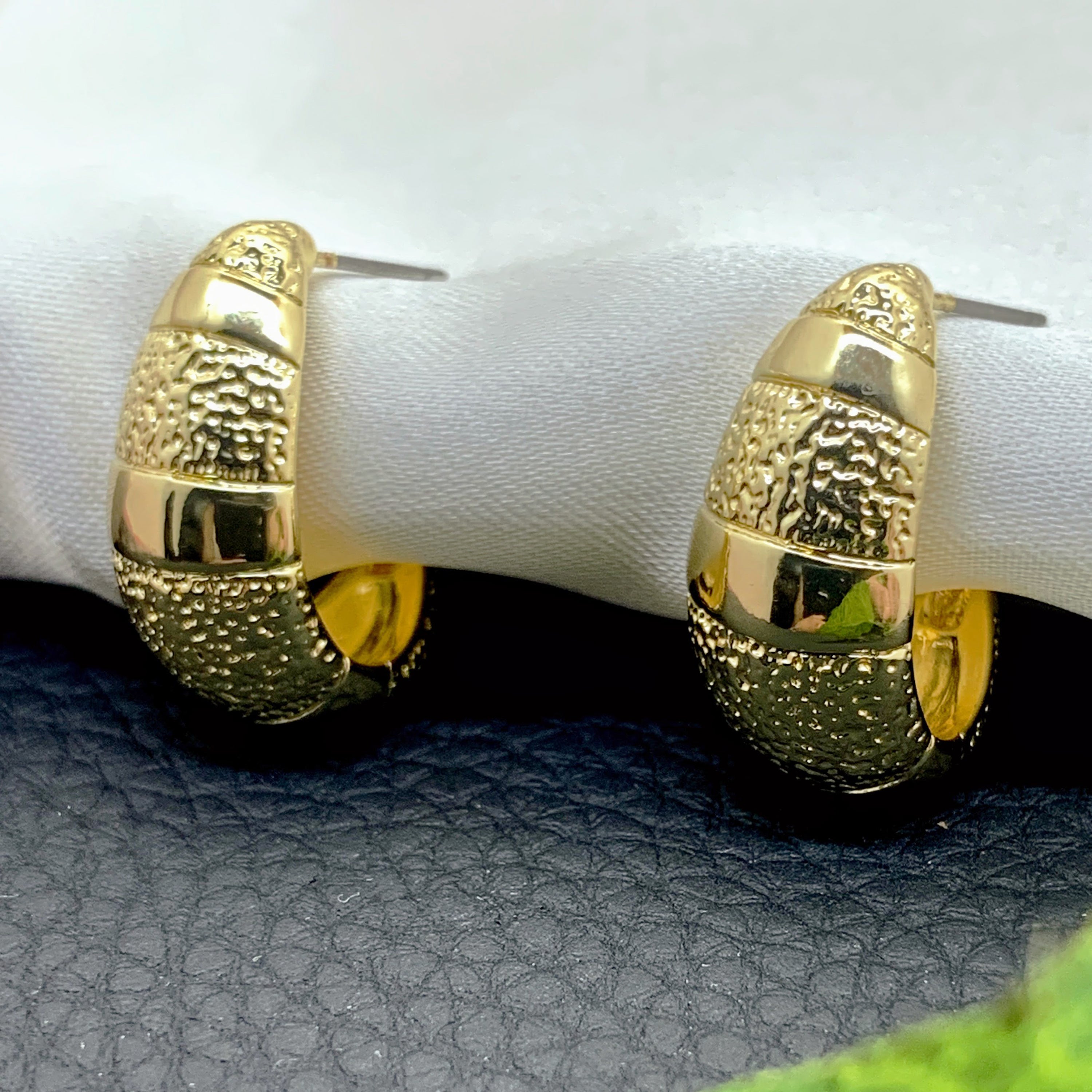 Half Hoop Gold Earrings