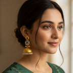 Triple Layer Black Jhumkis