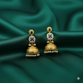 Triple Layer Black Jhumkis