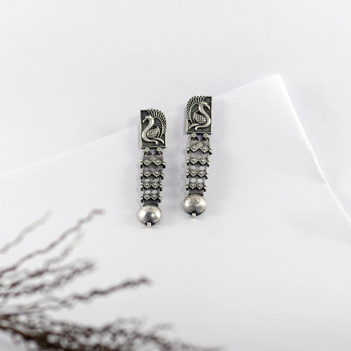 Bird Motiff Alloy Drop Earring