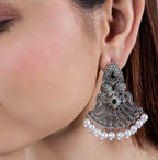 Retro Antique Pearl Beads Danglers