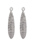 Vintage Oxidised Leaf Earrings