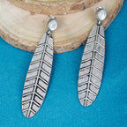 Vintage Oxidised Leaf Earrings