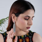 Vintage Oxidised Leaf Earrings
