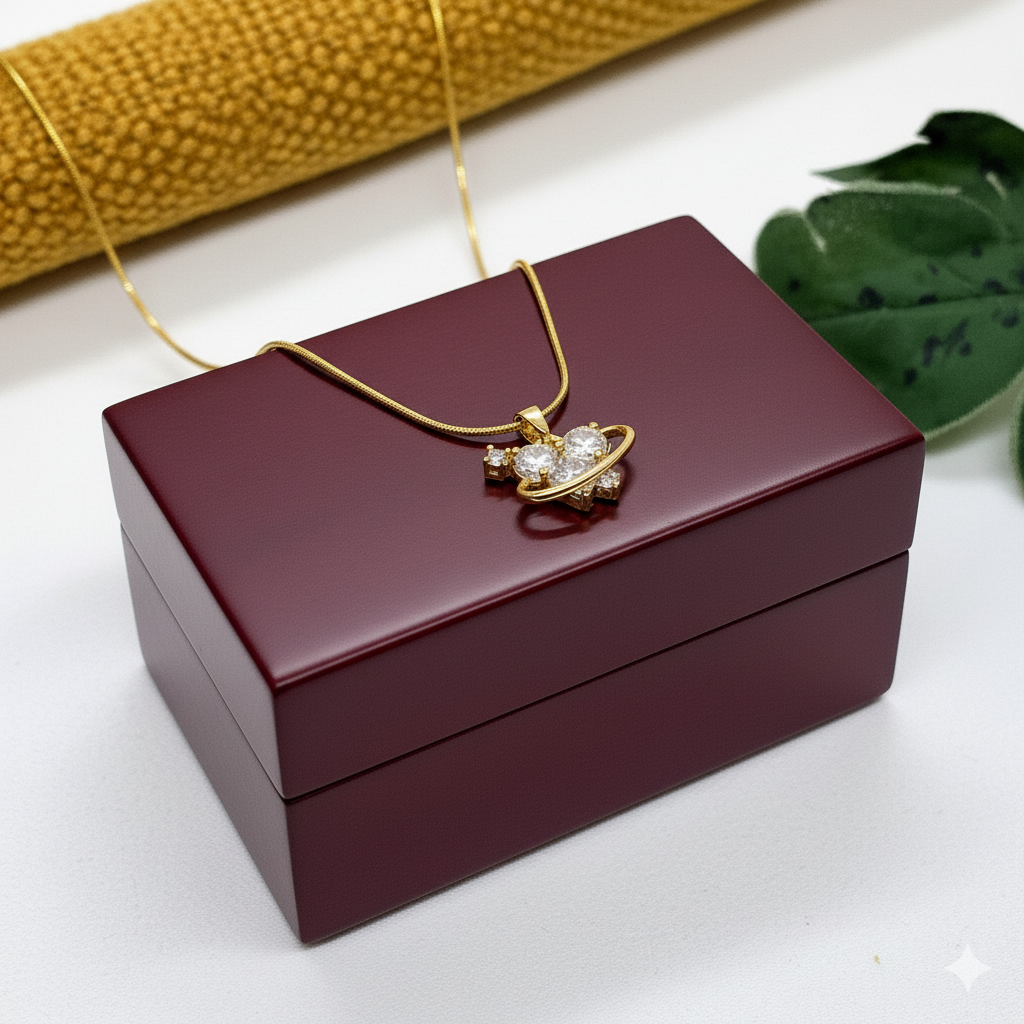 Tradition-Blended Celestial Heart Necklace