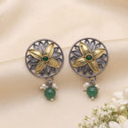Ethereal Glow Dual-Tone Earrings