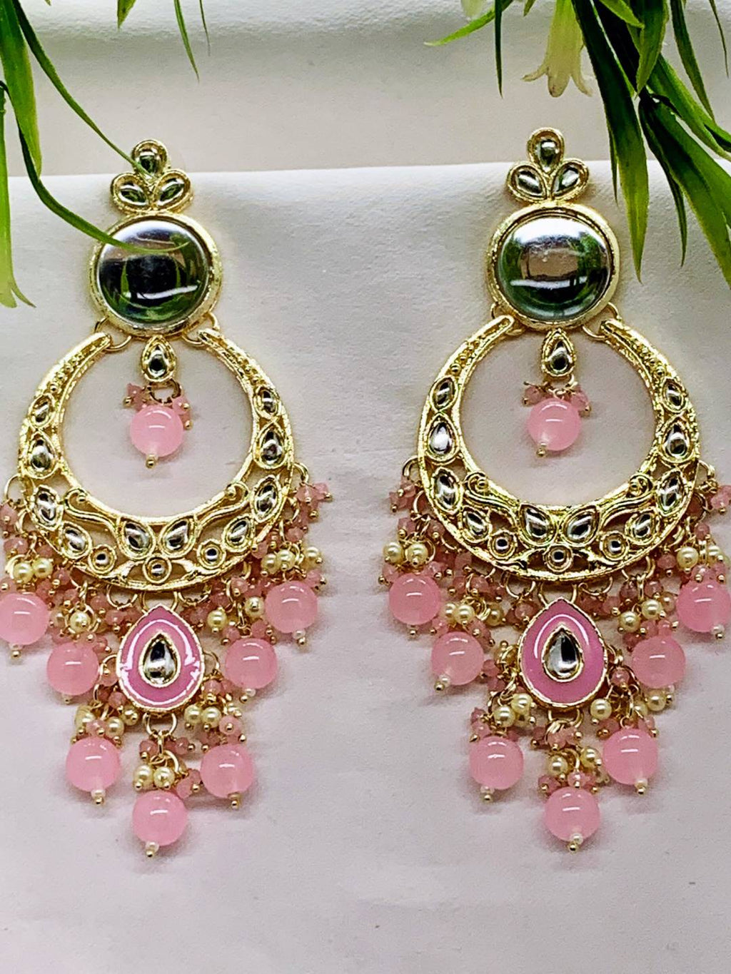 Pink Grace Kundan Earrings