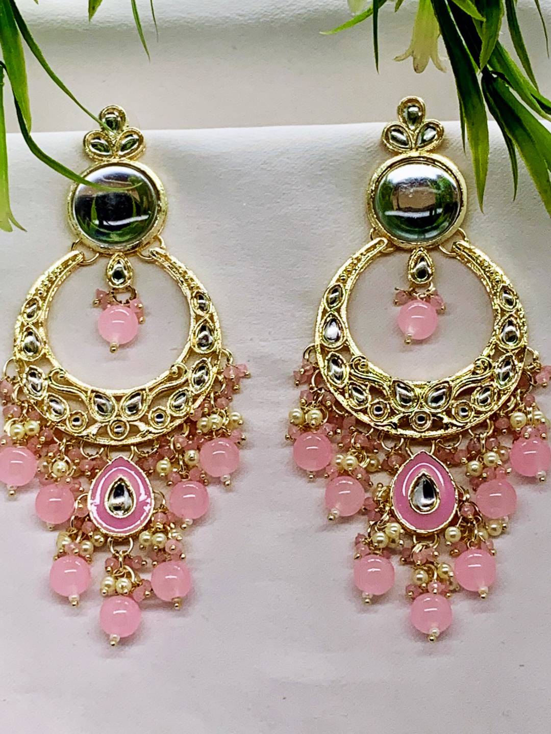 Pink Grace Kundan Earrings