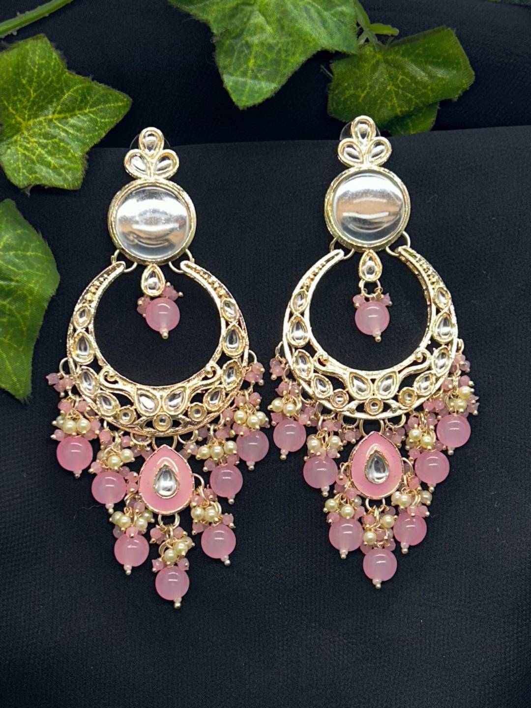 Pink Grace Kundan Earrings