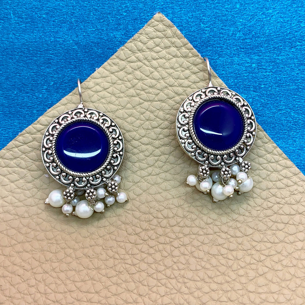 Violet Orbit Dangler Earrings