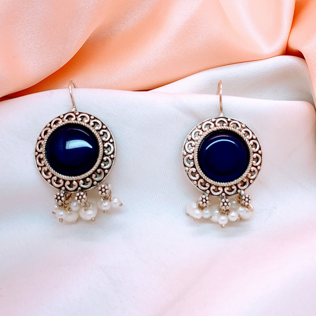 Violet Orbit Dangler Earrings
