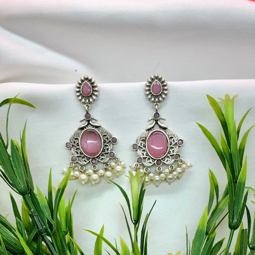 Blush Elegance Dangler Earrings