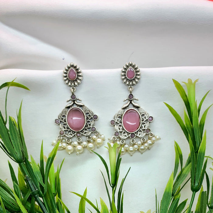 Blush Elegance Dangler Earrings