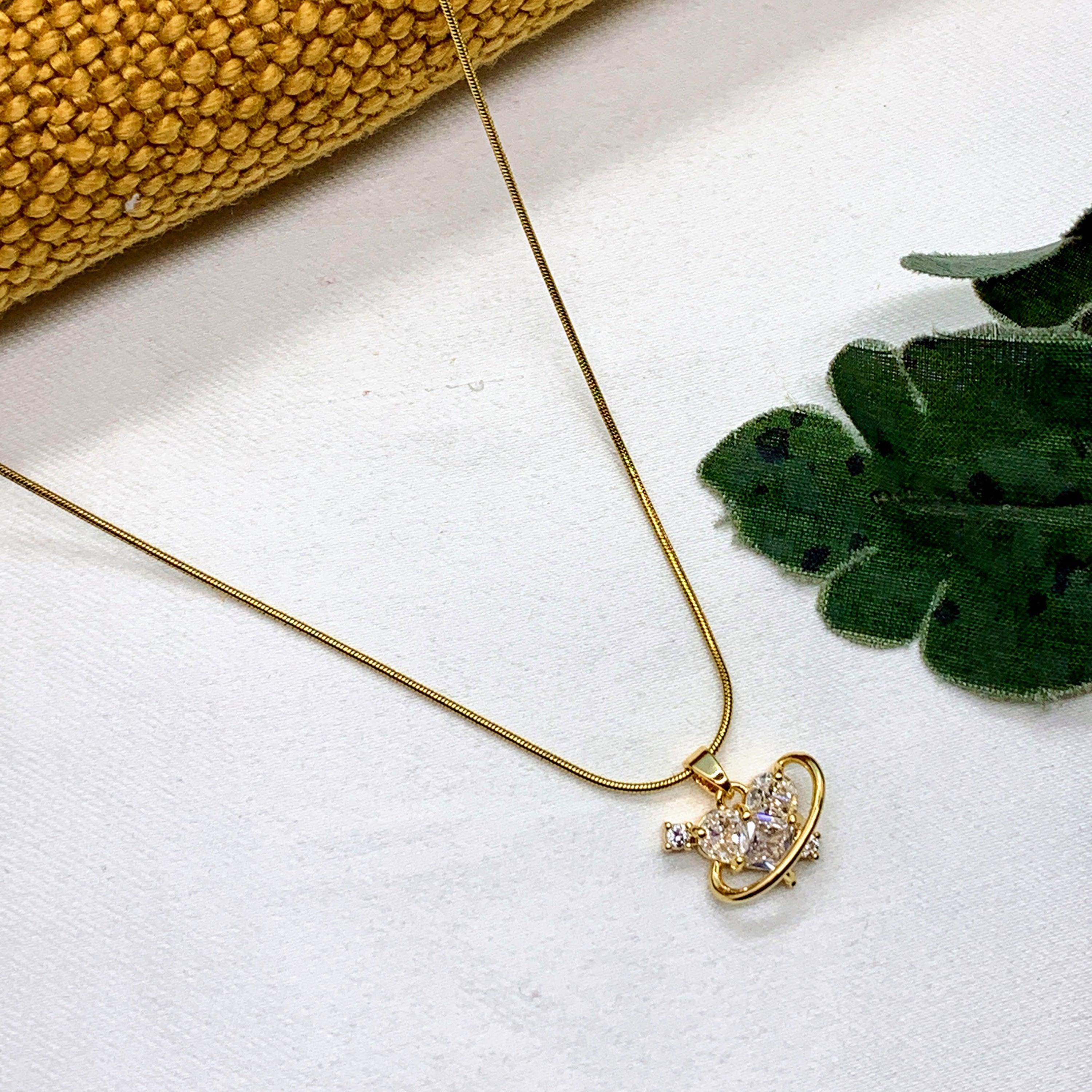 Tradition-Blended Celestial Heart Necklace