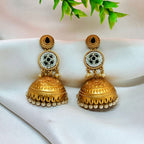 Triple Layer Black Jhumkis