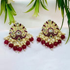 The Ruby Elegance Collection: Beaded Studs