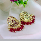 Regal Meenakari Kundan Earrings