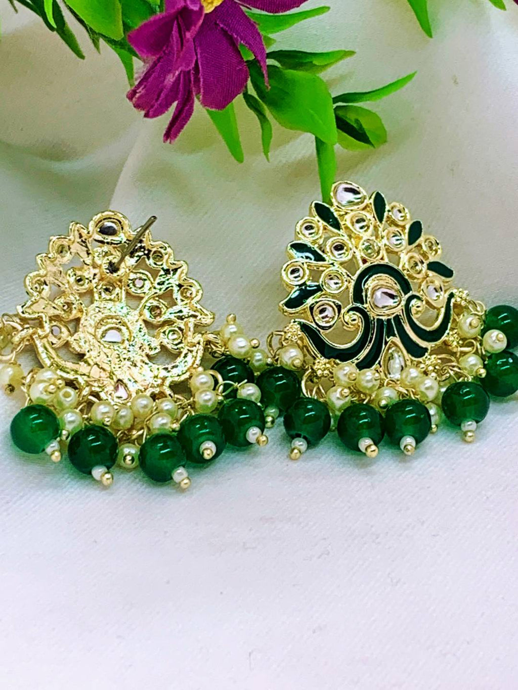 The Ruby Elegance Collection: Beaded Studs