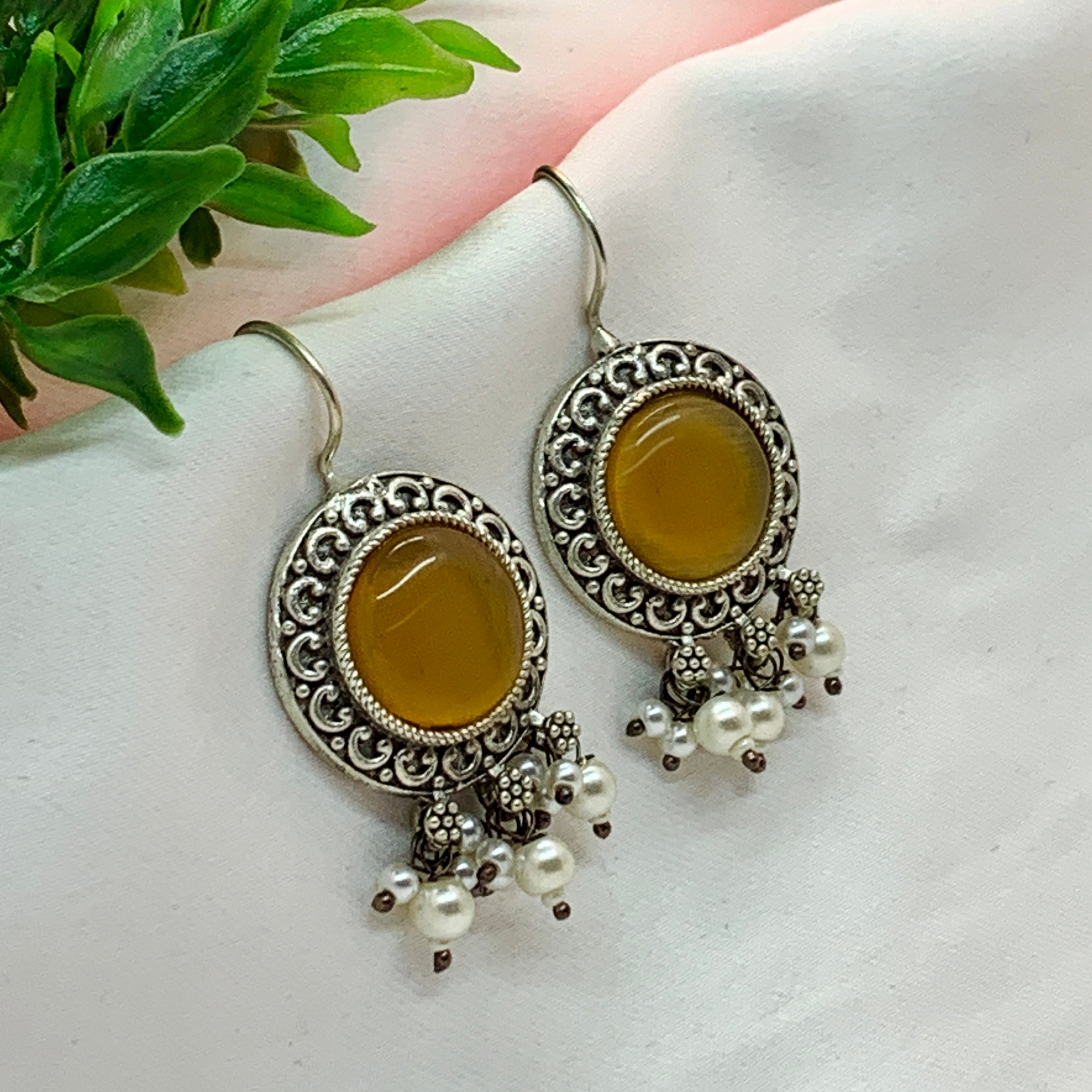 Royal Zaffrani Silver Drop Earrings