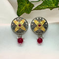 Ethereal Glow Dual-Tone Earrings