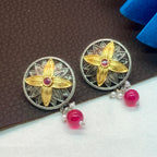 Ethereal Glow Dual-Tone Earrings