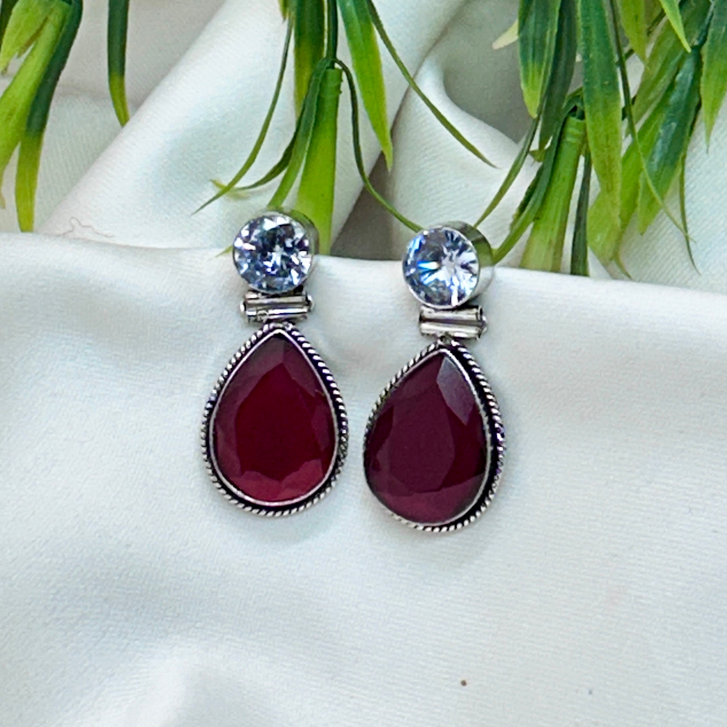 Ruby Dangler Earrings