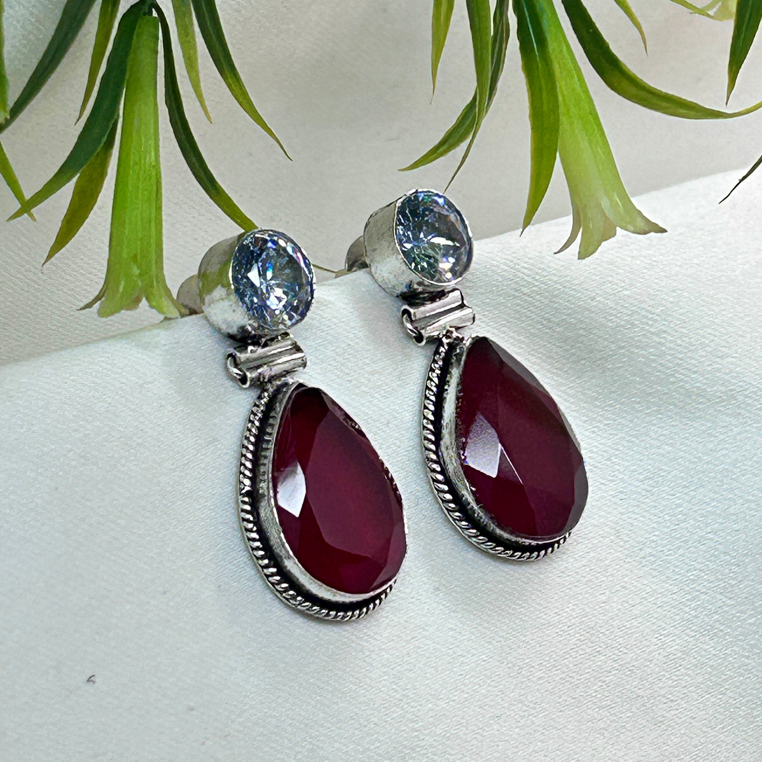 Ruby Dangler Earrings