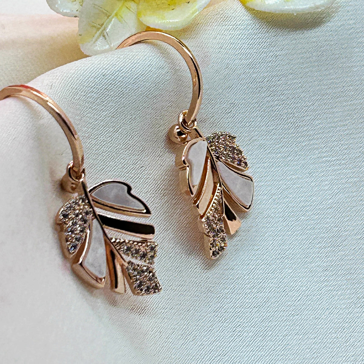 Golden Leaflet Hoops