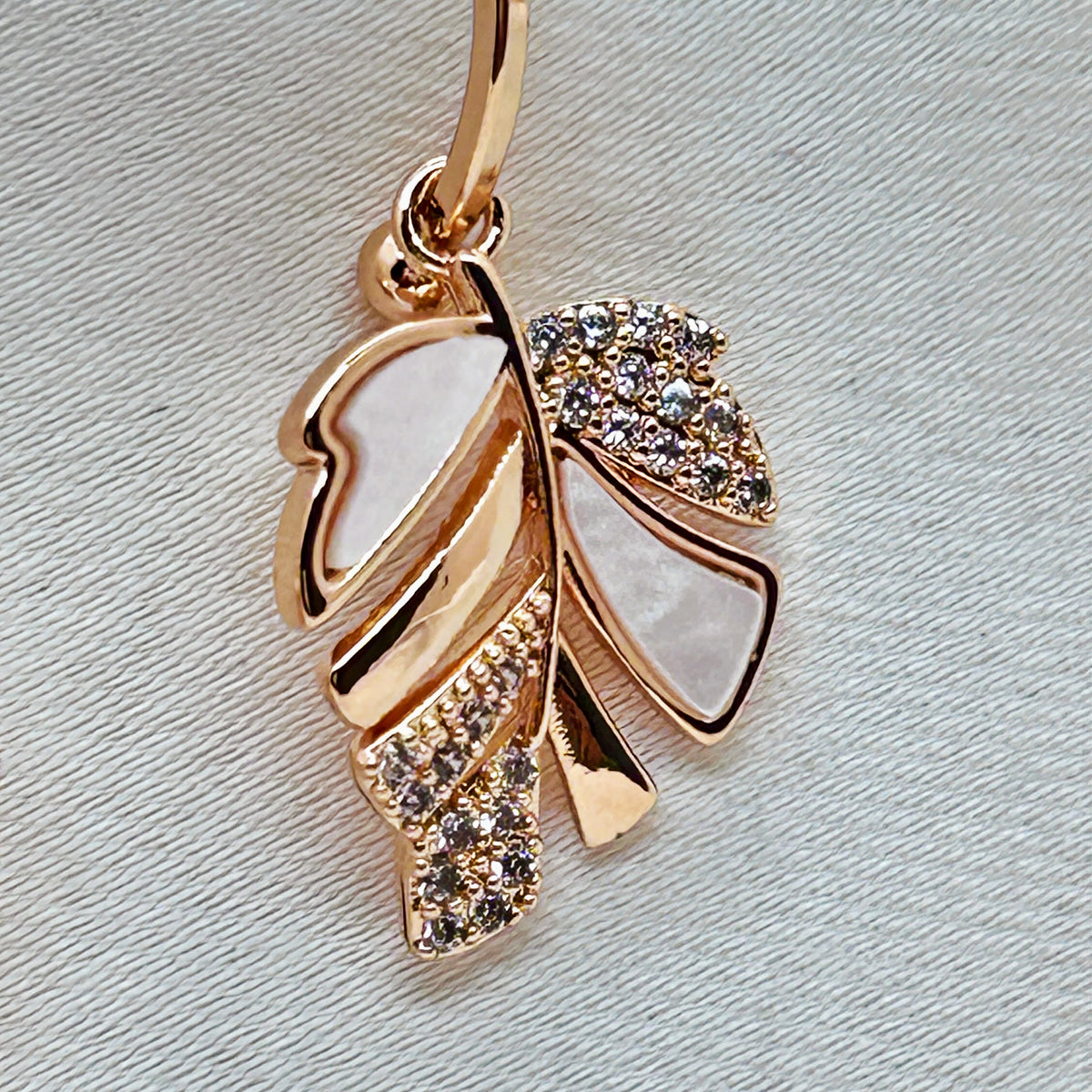 Golden Leaflet Hoops