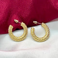 Quaint Twisted Half Hoop Earrings