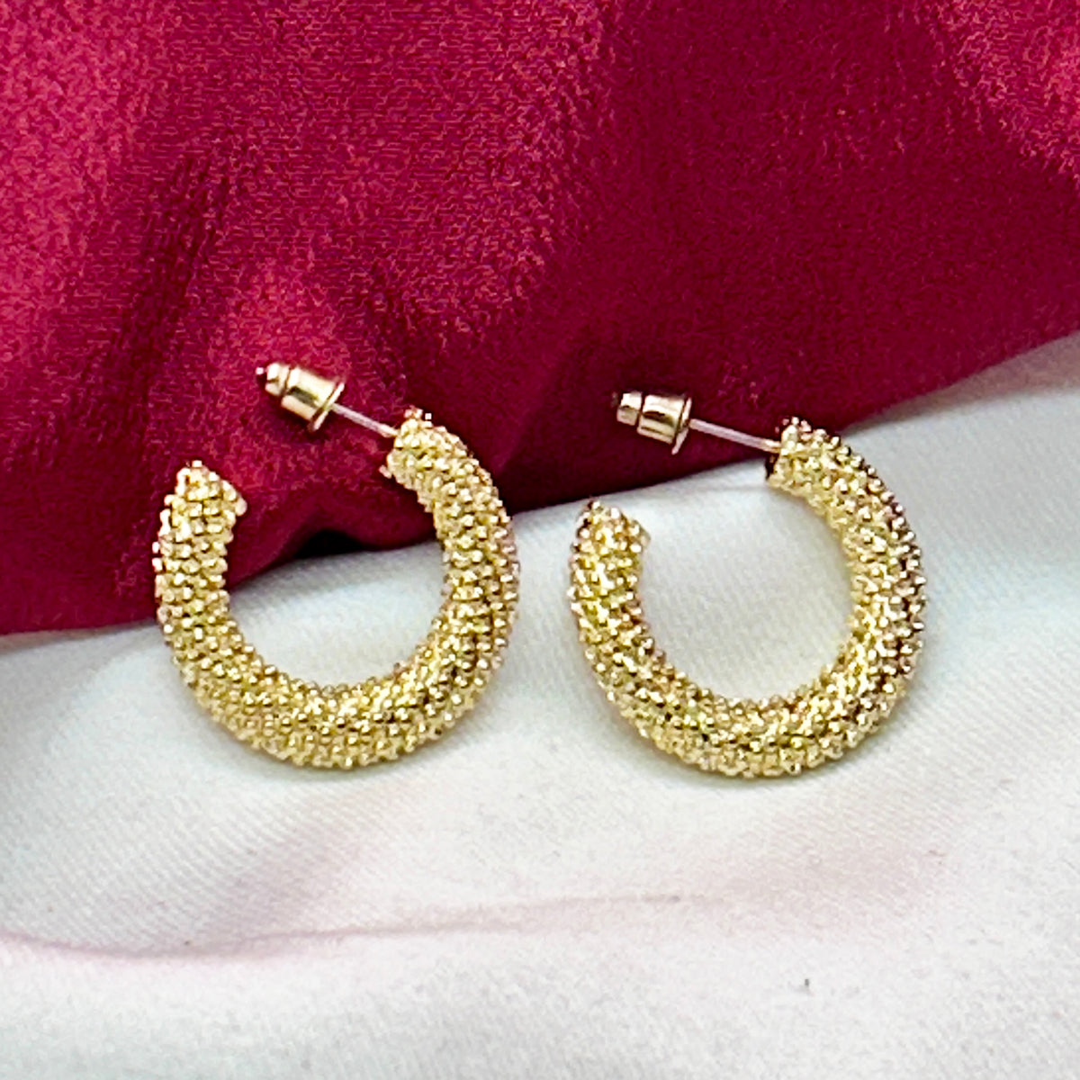 Quaint Twisted Half Hoop Earrings