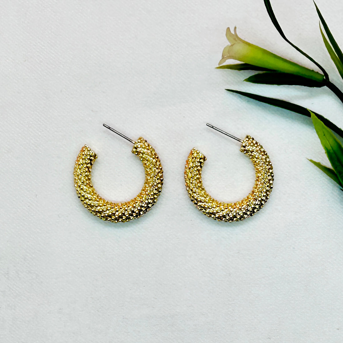 Quaint Twisted Half Hoop Earrings