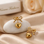 Anti Tarnish Heart Shaped Korean Earring