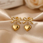 Anti Tarnish Heart Shaped Korean Earring