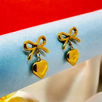 Anti Tarnish Heart Shaped Korean Earring