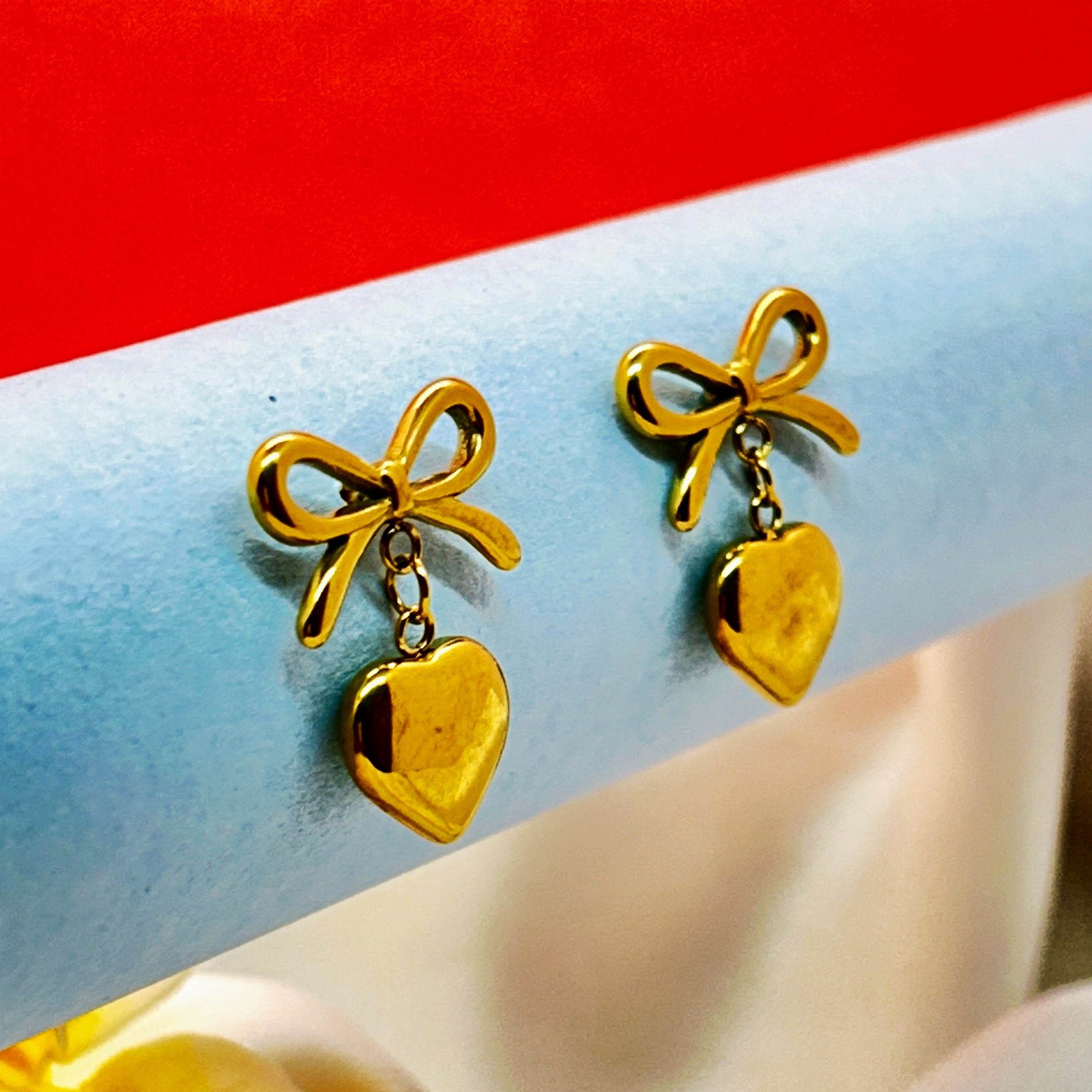 Anti Tarnish Heart Shaped Korean Earring