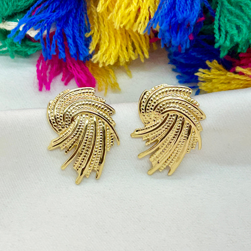 Golden Swirl Studs