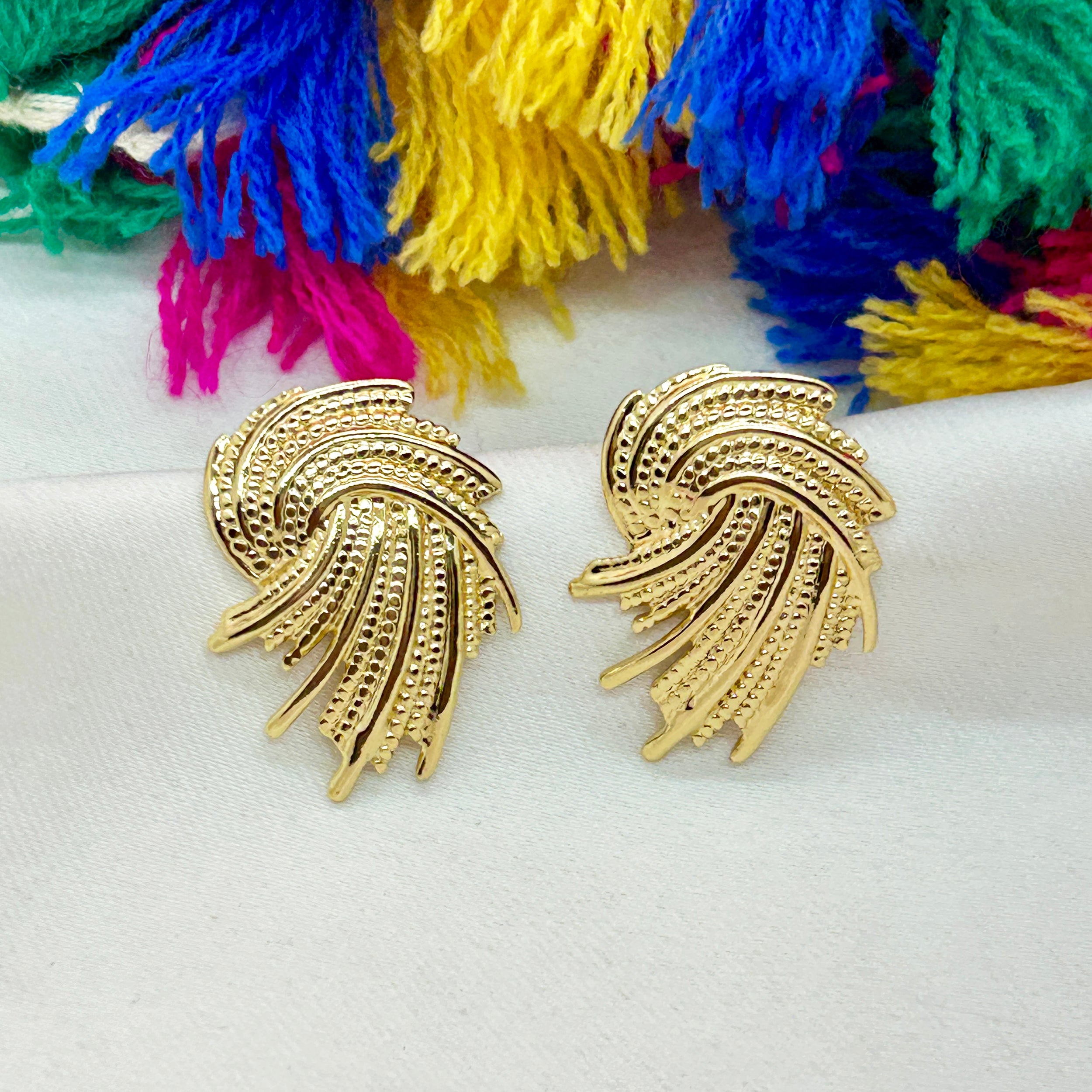 Golden Swirl Studs