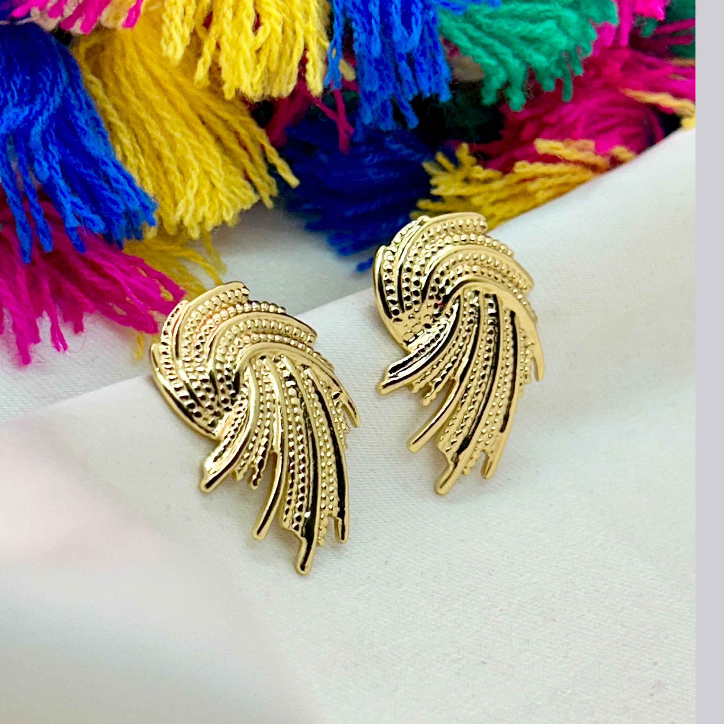Golden Swirl Studs
