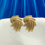 Golden Swirl Studs