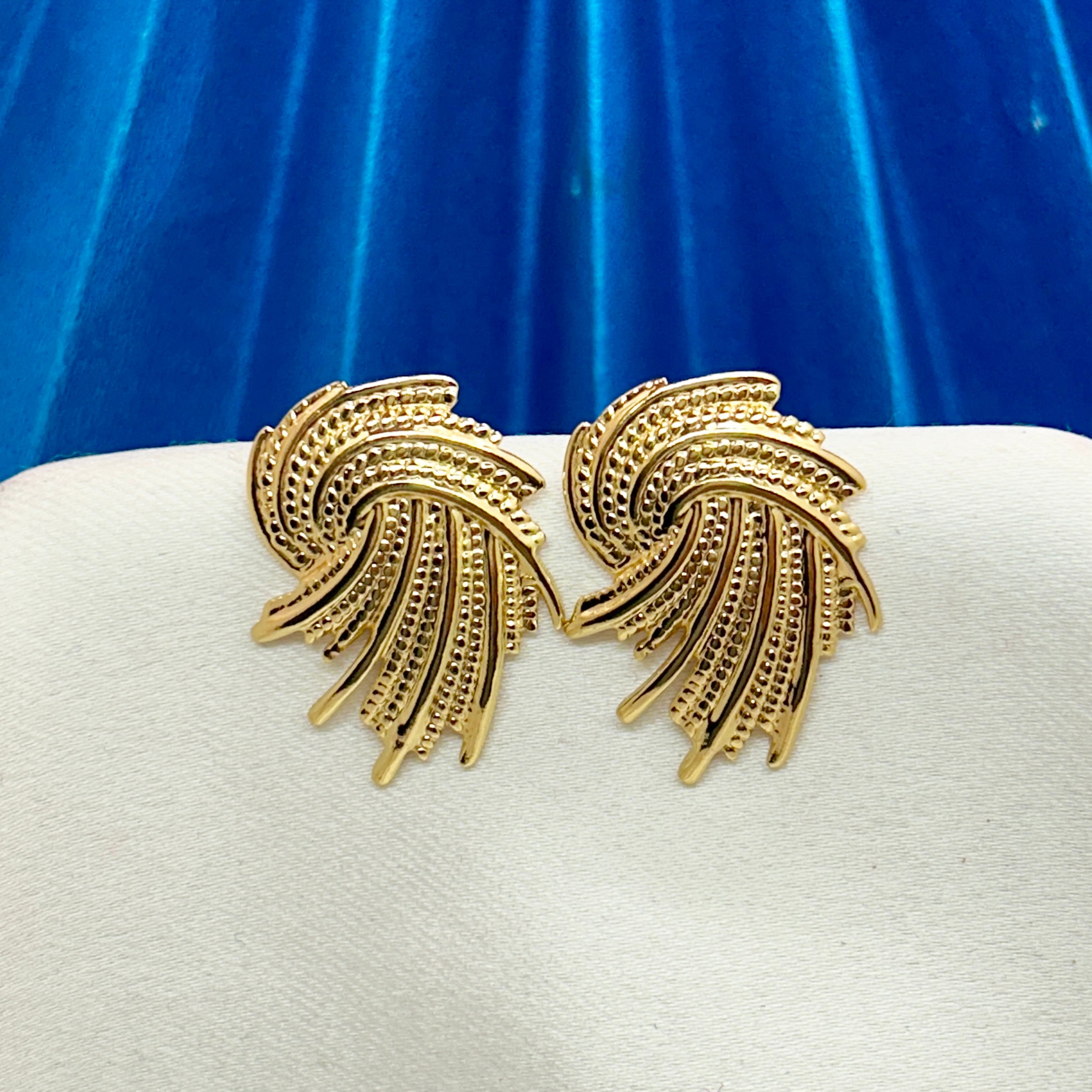 Golden Swirl Studs